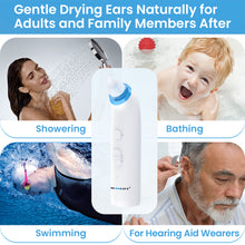 Load image into Gallery viewer, BOCOOLIFE Ear Dryer Ear Moisture Water Removal Ear Dryer Machine, Electronic Warm Air Ear Dryer for Swimmers, Showering, for Water Sports, Surfing, for Scuba, for Hearing Aid User, Dry Ears Naturally