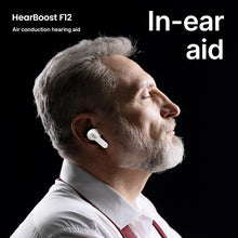 Load image into Gallery viewer, BOCOOLIFE HearBoost F12 | Invisible TWS Hearing Amplifier with DSP & LED Display