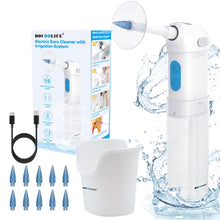 Load image into Gallery viewer, BOCOOLIFE Ear Wax Removal Electric Ear Cleaning Kit Waterproof Cleaner 4 Water Pressure Modes, Temperature Display, Ear Irrigation Flushing System Safe Effective Clean Wax Buildup, 10 Tips, Ear Basin
