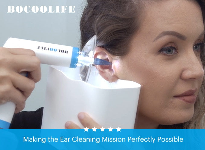 BOCOOLIFE Electric Ear Wax Removal Kit - Ears Cleaner with Irrigation System